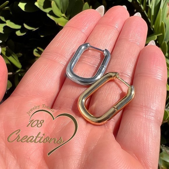 Link Chain Everyday Huggie Hoops - Picture 1 of 7